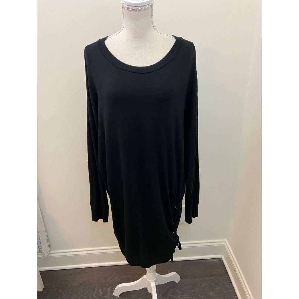 Express One Eleven Black Drop Shoulder Sweater Dress Size Large